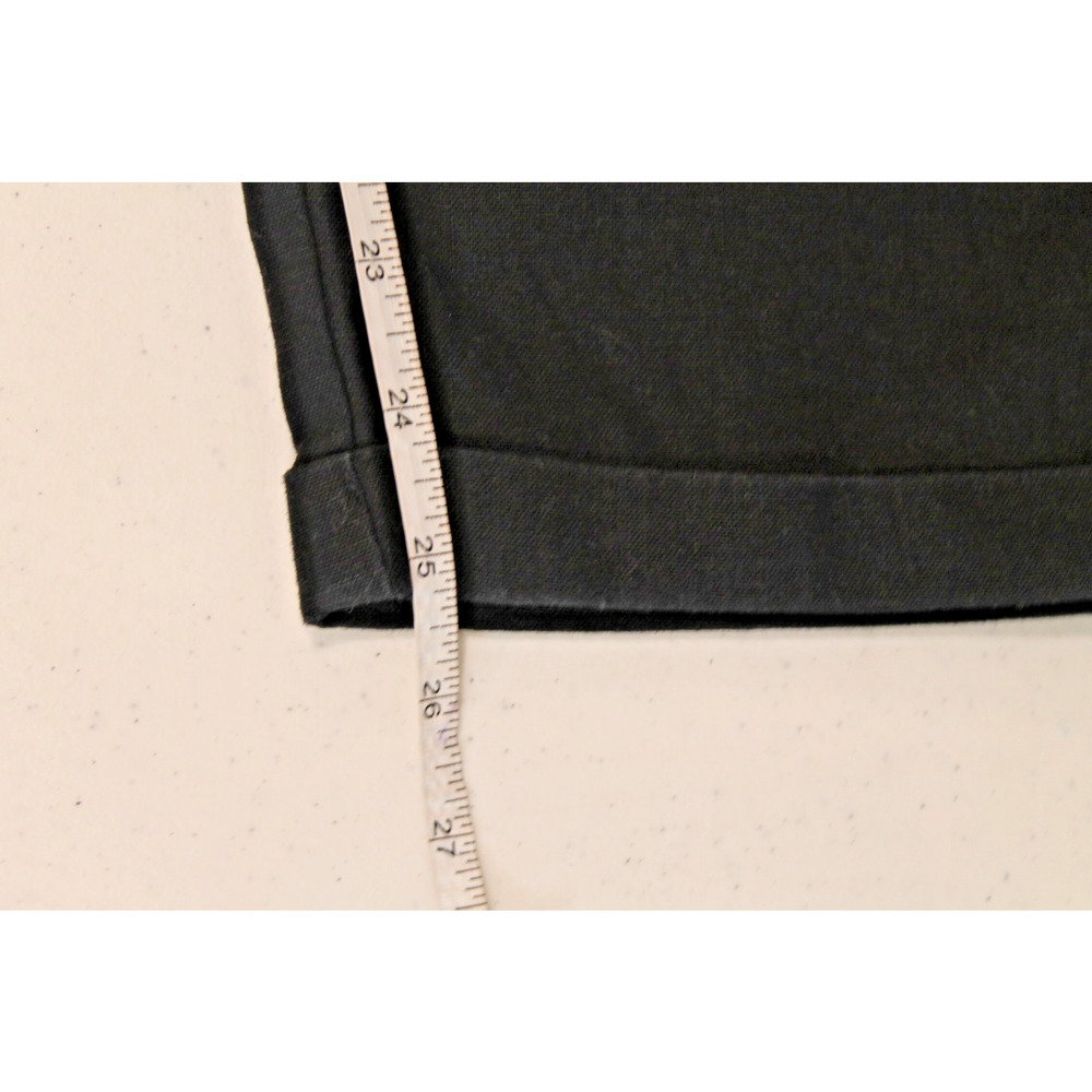 J Crew Linen Blend Pants Womens size 10 Black Drawstring Pockets Cropped Pull-on - Picture 11 of 12